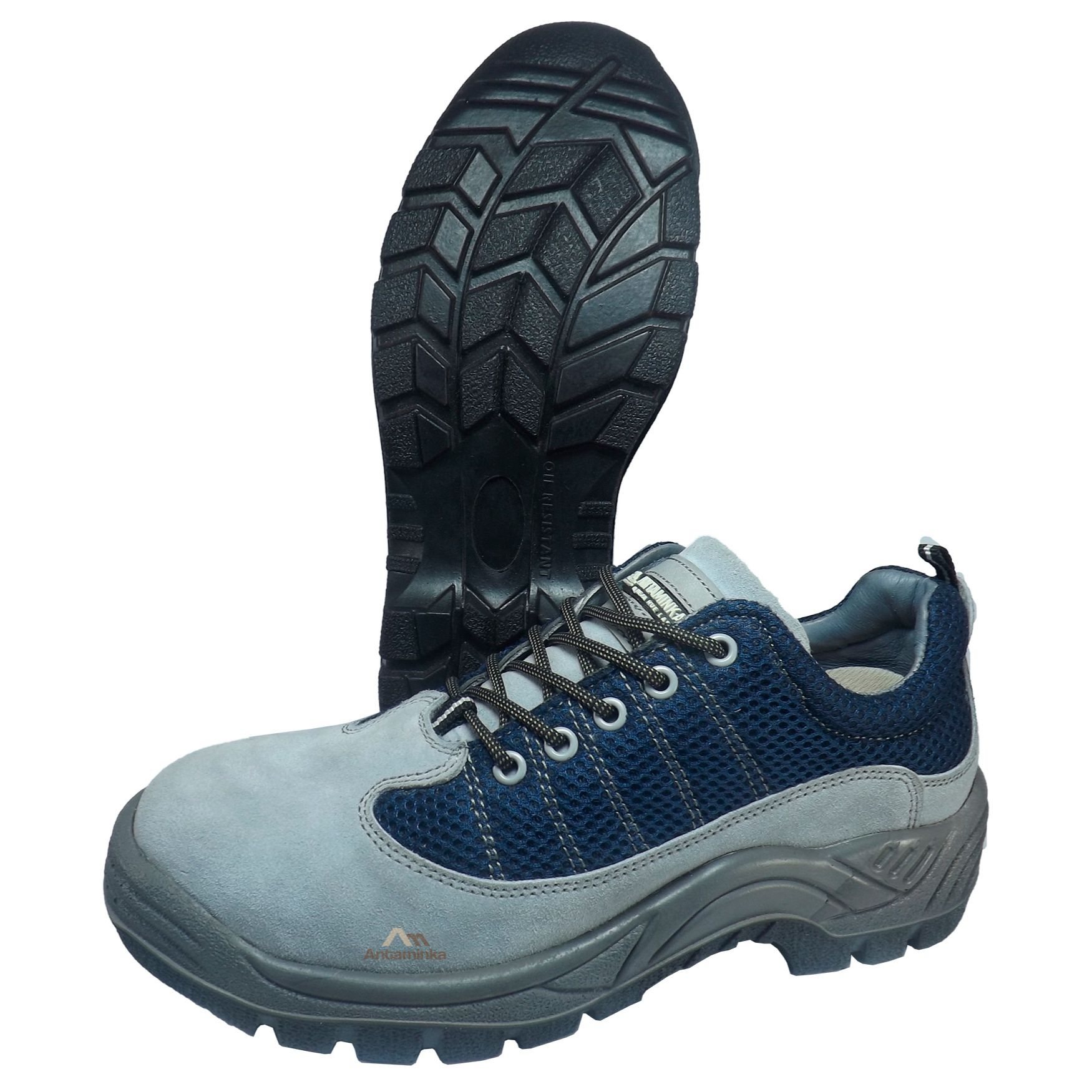 Zapatos de Seguridad Dieléctrico Caña Corta Color Plomo Azul