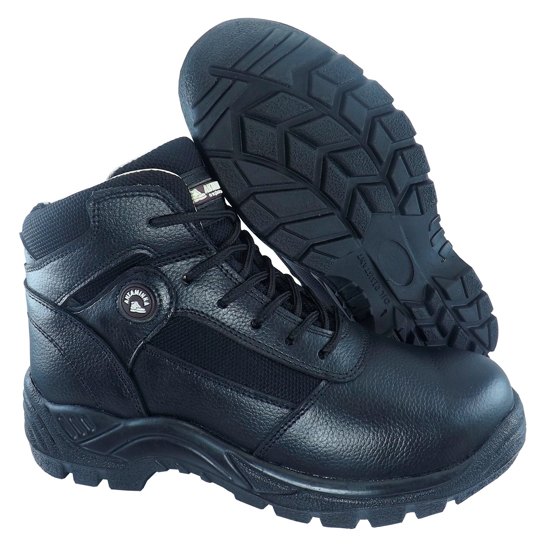Zapatos de Seguridad Punta de Acero Media Caña Color Negro