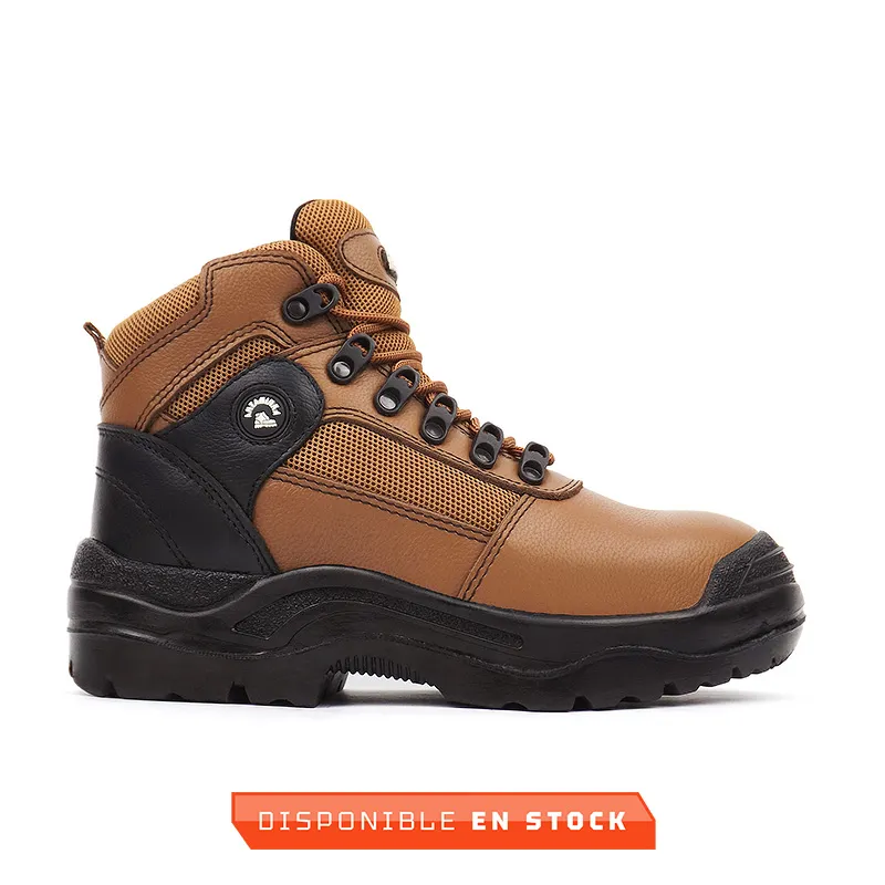 ZAPATO DE SEGURIDAD DIELECTRICO MODELO BS54 - MC - D -HABANO - REFUERZO - EXTERIOR